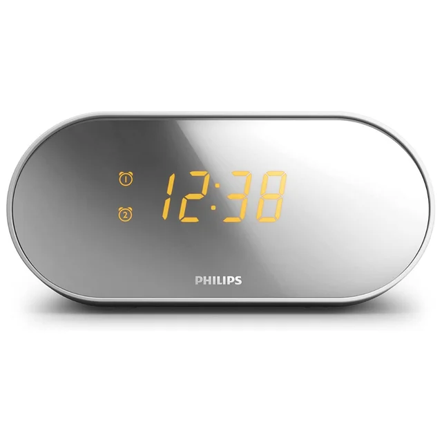 Philips AJ2000 - Radio Reloj Alarma Dual , Pantalla Espejo, Radio