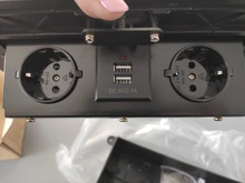 Enchufe DE escritorio toma DE corriente 2 3 DE EU FR con carga USB lenta emergente cubierta DE aleación DE aluminio plateado negro para sala DE reuniones enchufe pared,enchufes para pared,toma de corriente ,tomacorrien