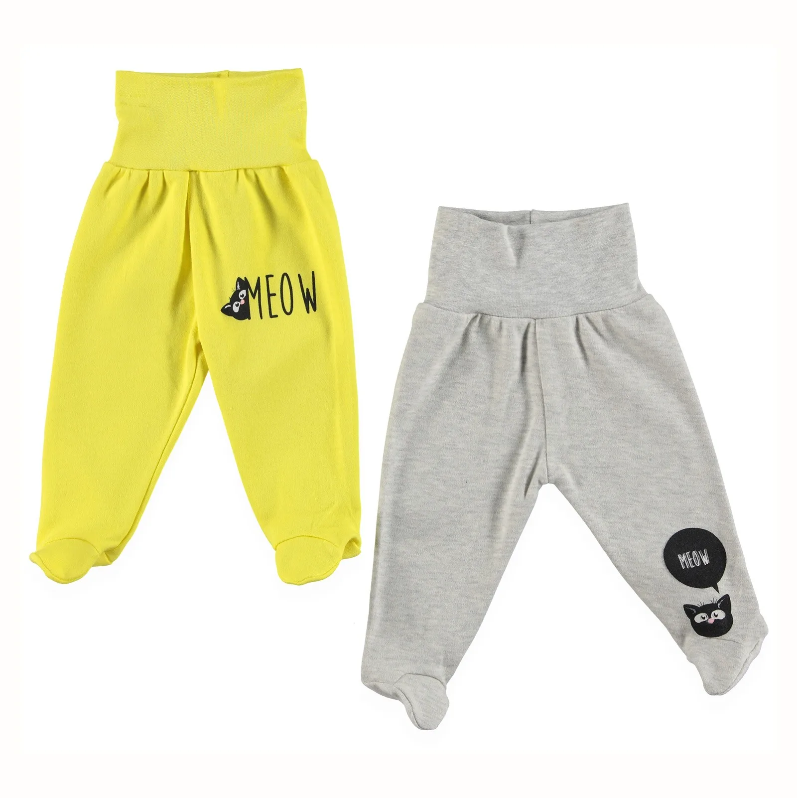 

ebebek HelloBaby Baby Wide Foldable Casual Waist Footed Pants 2 Pack