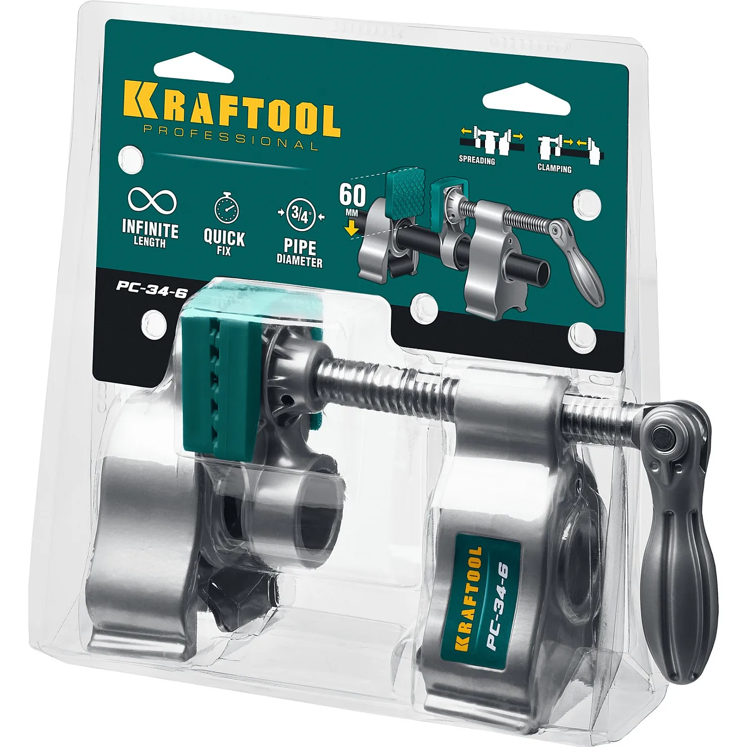 Струбцина KRAFTOOL трубная3/4", PC-34-6 32301-1