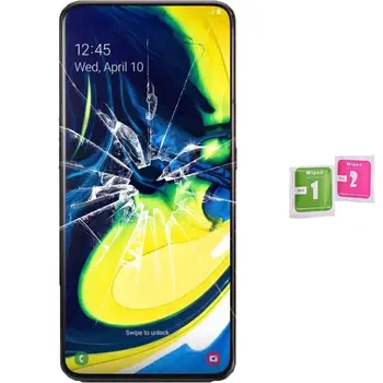 

Screen Protector Tempered glass Vidrio para for SAMSUNG GALAXY A80 2019 (Generico, not Full "SEE INFO") WIPES