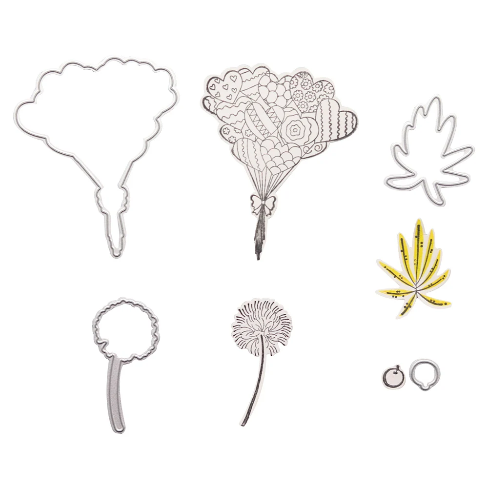 Creative Path Clear Stamps Seals Silicone And Matching Metal Cutting Dies Set For Scrapbooking Cardmaking Journaling Decorations