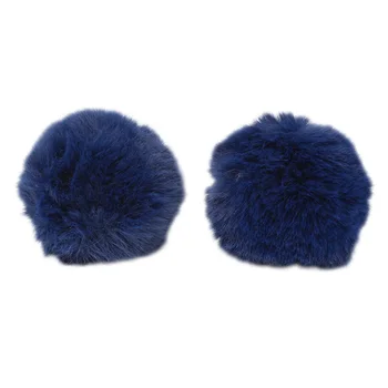 

Pompon made of artificial fur (rabbit), d-8cm, 2 pcs/pack (J. Blue)