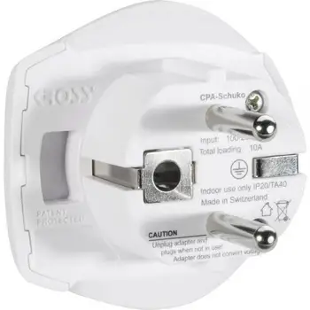 

Skross 1.500211-E universal socket adapter type C (Europlug) White