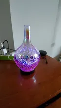 Aroma Diffuser Glass-Vase Essential-Oil Cool-Mist-Humidifier Waterless Auto Light And