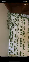 12pcs Artificial Plants LED Ivy Garland Fake Leaf Vines Room Decor Hanging For Home Wedding