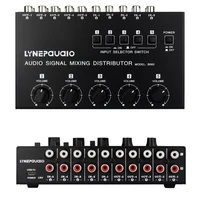 5-in 5-out audio signal selection mixing splitter  output independent volume adjustment RCA interface 1