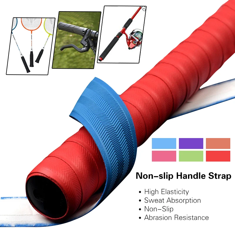 Tennis Racket Grip Tape 2M Anti-slip Sport Fishing Rods Grip Anti-slip Badminton Tennis Racket Grip Tape tennis racket grip