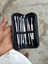 8 unids/set Pro herramienta removedor de la espinilla de granos, acné eliminación Clip aguja cuidado Comedone mancha negro cabeza Extractor