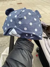 Sombrero de sol con orejas para niños, gorra de béisbol con estampado de lunares para bebé, niño y niña, gorra de béisbol con orejas para fotografía de carretera, primavera y verano