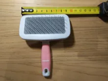 Peines de aguja para quitar el pelo de perros, cepillo de limpieza de piel, peines de tamaño grande, herramienta antideslizante de Color caramelo, suministros para mascotas