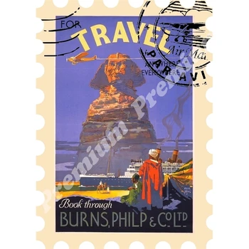 

Egypt vinyl souvenir magnet vintage tourist poster
