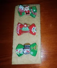 Bows Dog Hair-Bow Grooming Christmas-Dog Elastic-Rubber Cat Pet 10pcs 