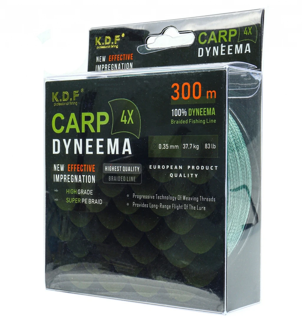 Плетеный шнур KDF Carp Dyneema 0 35 мм 300 м (18) | Спорт и развлечения