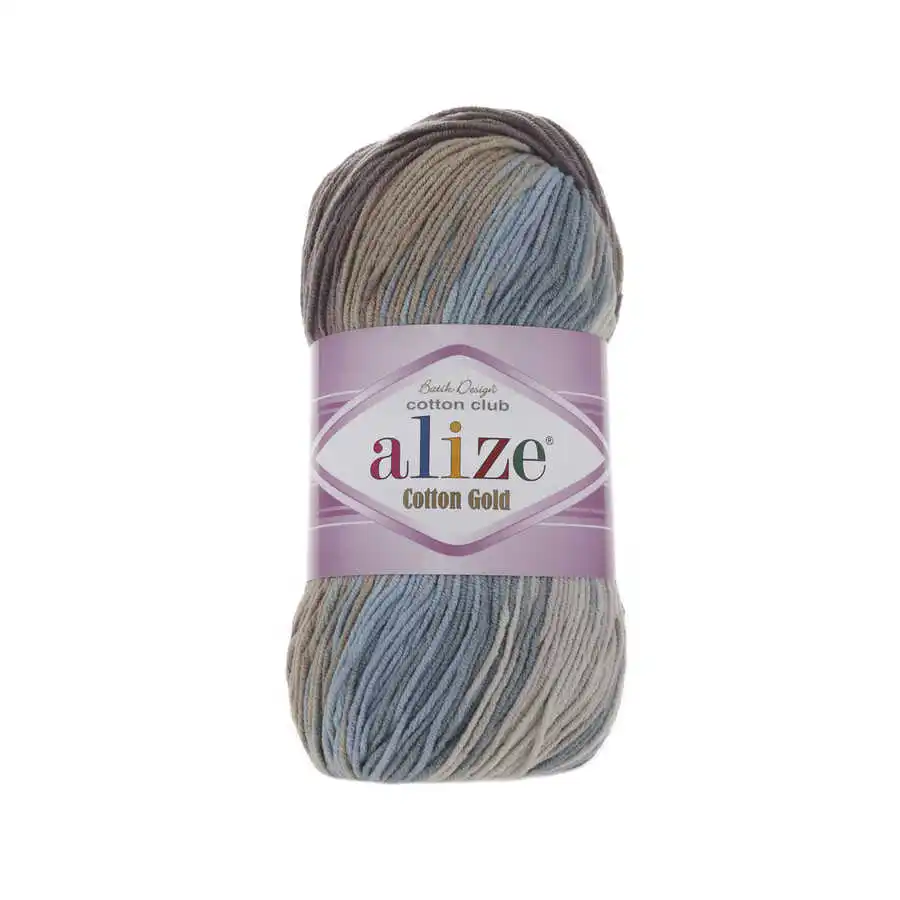 Alize Cotton Gold Batik Yarn, 55% Cotton 45 Acrylic, 100 Grams, 330meters,  Multicolor Yarn, Yarn Amigurumi, Yarn Animal, Yarn Art 