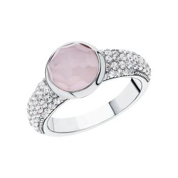 

Silver ring with alpanite and cubic zirconia sunlight sample 925