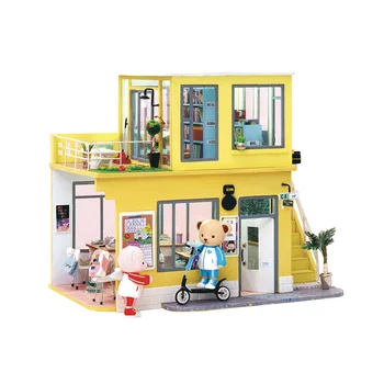 

DIY House interior designer assembled Model School Days (school days) td04w robotime House for assembling with hands