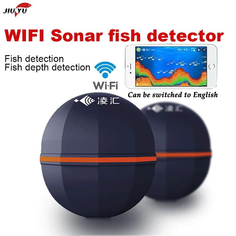 Ling Hui Fish Finder Portable Wireless Sonar 50M/164ft Depth Lake Fish Detect Professional Fish Finder With Attracting Fish lamp
