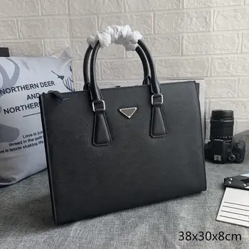 

2020 New Men's Pure Leather Simple High-End Portable Business Briefcase Computer Bag
