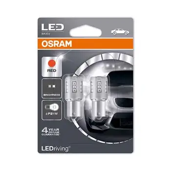 

7456R-02B _ PL - Set 2 Osram driving bulbs®2 W 12V BA15s P21WRojo