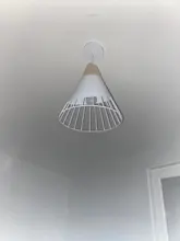 Pendant-Lamp Lampshade Led-Bulb Kitchen-Light Wood Bedroom PHYVAL E27 Aluminum Nordic