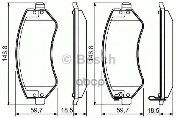 Колодки Тормозные Дисковые 0986495117 Bosch арт. 0986495117