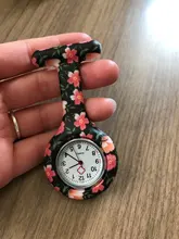 Reloj de enfermería con números arábicos para mujer, cronógrafo redondo digital de silicona, broche, Túnica, reloj de bolsillo