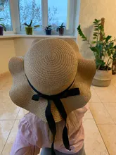 Sombrero de paja para niña y niño, gorra de paja ondulada decorada con cinta negra, Sombrero de Panamá, gorro de Sol para niño, sombreros de playa para bebé