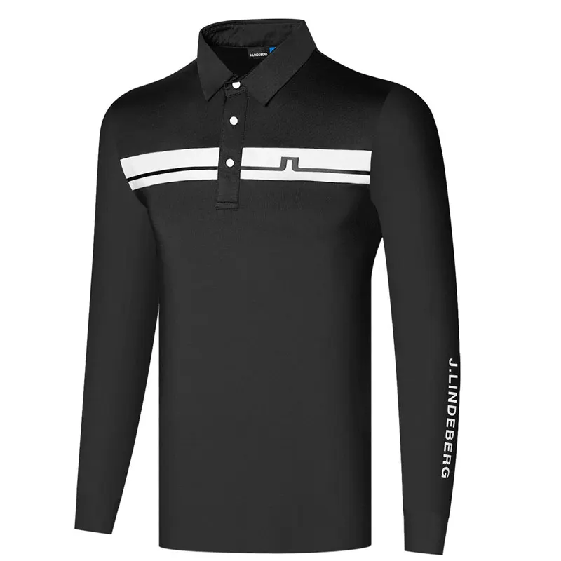 Spring and Autumn Golf Clothes Men's Long Sleeve T-Shirts Breathable Quick-Dry Training Outdoor Sports Shirt | Спорт и