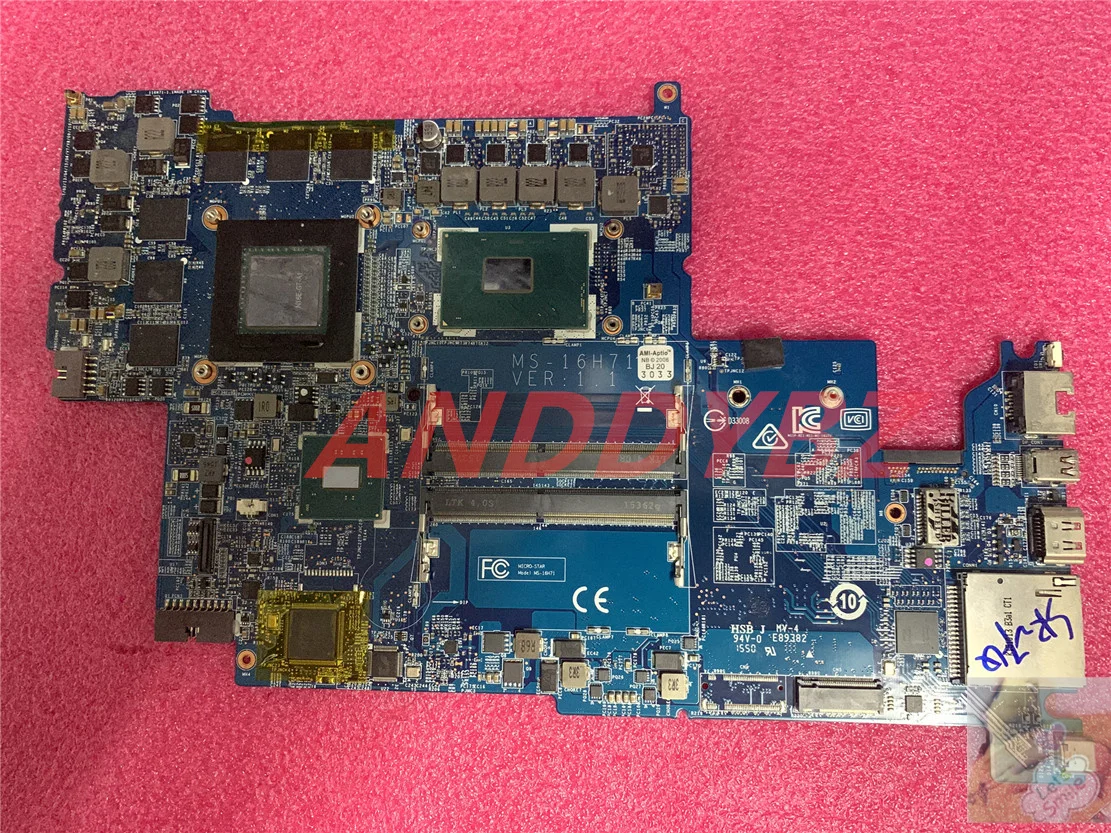 

Б/у MS-16H71 VER 1,1 для материнской платы MSI GS60 WS60 с процессором и GTX970M 100% работает ОК