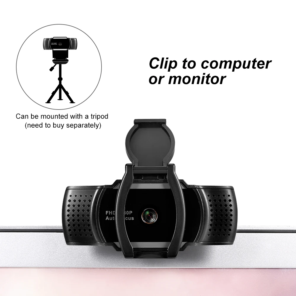 Веб камера 1080P 4K с веб камерой USB 5MP Автофокус Камера встроенный звукопоглощающий