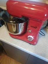 Tazón de acero inoxidable con motor de 4,5l CC, mezclador planetario silencioso, soporte de alimentos de 6 velocidades para cocina, mezclador de crema, batidor de huevos, batidora de masa