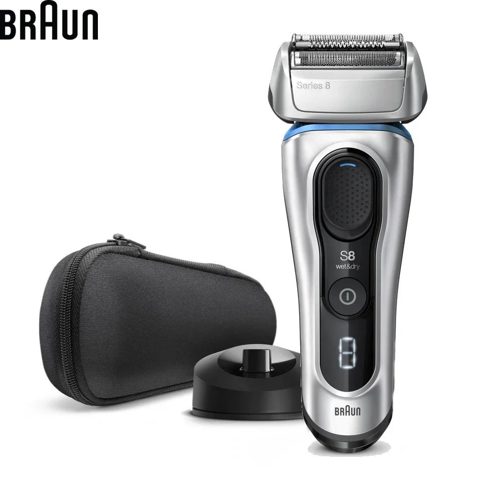Электробритва Braun Series 8 8350s с зарядной станцией и тканевым футляром