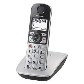 

KX-TGE510JTS DECT Cordless phone big buttons handsfree high Volume call emergency ideal for elderly color SilverPANASONIC