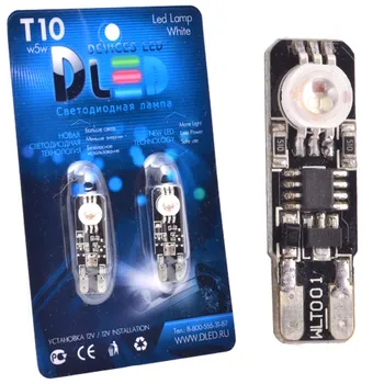 

1pcs LED Car Lamp T10 - W5W - 2 HP RGB (multicolor)