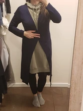 Suéter casual largo para dama, jersey femenino de algodón, cárdigan suave, cómodo, resistente, sencillo, holgado y en diferentes tallas