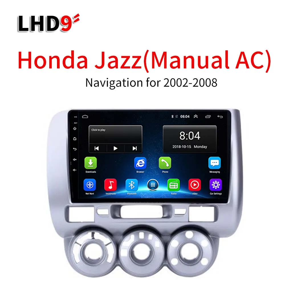 Lionet gps навигация для автомобиля Honda Jazz(ручной AC,) 2002-2008 9 дюймов LH1015Y - Размер экрана, дюймов: 4G1G16G
