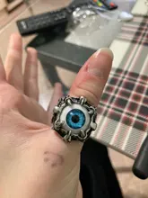 Jewelry Anime Eye-Ring Eyeball Skull Claw-Evil Dragon Stainless-Steel Vintage Fashion