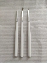 ROSALIND 3 unids/lote blanco cepillo para uñas de Gel UV polaco cepillos suaves para manicura pequeño pintura patrón con forma de uña de uñas de arte