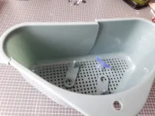 Sink Strainer Basket KITCHEN-SINK-FILTER Vegetable-Fruit Triangular Shelf Sponge-Rack