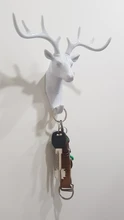 Wall-Hanging-Hook Horns Hanger-Rack Deer-Head Wall-Decoration Key-Deer Vintage Antlers