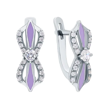 

Silver earrings with cubic zirconia sunlight sample 925