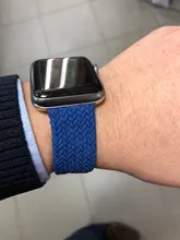 Correa elástica de nailon trenzado para Apple Watch SE 6, correa de reloj de 44mm y 40mm para IWatch Serie 5 4 3, pulsera de correa de 38mm y 42mm