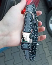 Collar de nailon para perro, personalizado con placa de etiqueta de identificación grabada para mascota, reflectante, perros pequeños, medianos y grandes