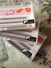 Kimcci-extensiones de pestañas individuales, 120 nudos/funda, pestañas de racimo 3D de visón Natural, maquillaje profesional acampanado