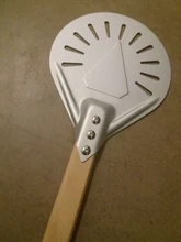 Pala de Pizza perforada con mango de aluminio, herramienta utensilios para repostería, 7/ 8/ 9 pulgadas