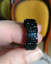 High Quality Punk Rock Stainless Steel Black Ring Men Blue Red Green Crystal Ring For