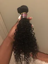 Ishow-extensiones de cabello humano Remy, Pelo Rizado malayo, Color natural, compra 1/3/4 mechones, mechones rizados gruesos