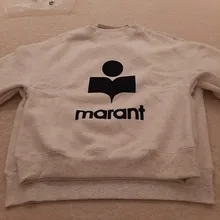 Sudadera de algodón con letras flocadas para mujer, Jersey informal grueso y cálido para otoño e invierno, nueva