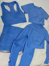 Conjunto de Yoga sin costuras para mujer, ropa deportiva de entrenamiento, gimnasio, Top corto de manga larga, Leggings de cintura alta, trajes cortos, 2/3/5 Uds.